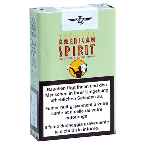 Cartouche de cigarettes Natural American Spirit Vert sans additifs
